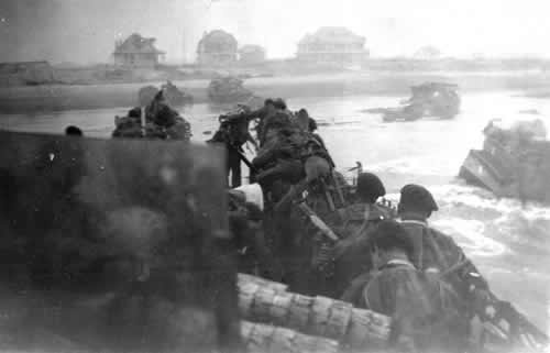 Beach landing on D-Day
