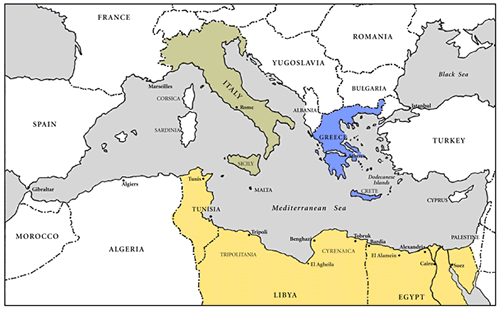 Map of Mediterranean Theatre 