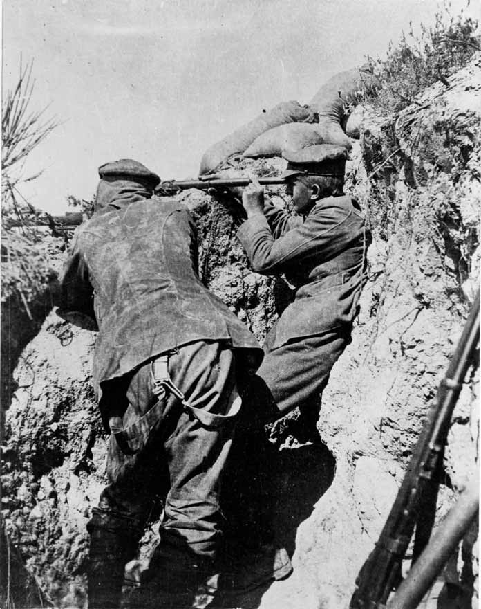 Sniper team during Gallipoli campaign