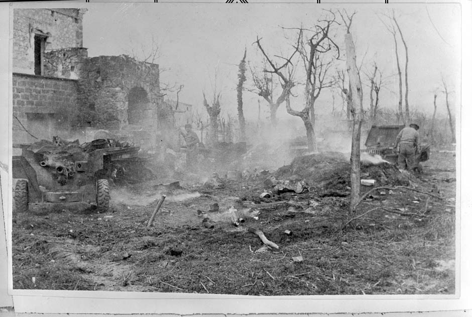A shell blast near Cassino, 1944