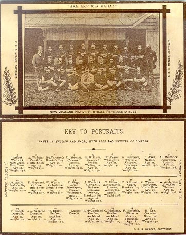 The fixture list, NZ Natives' Rugby Tour of 1888/89