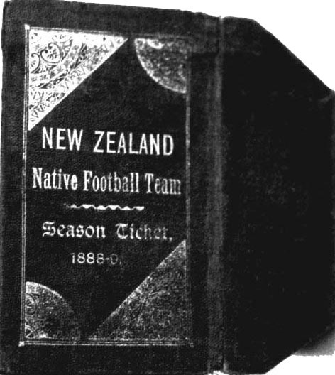 Season ticket, NZ Natives' Rugby tour of 1888/89
