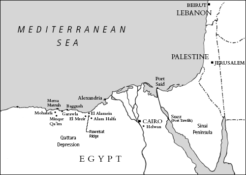 El Alamein campaign map, 1942