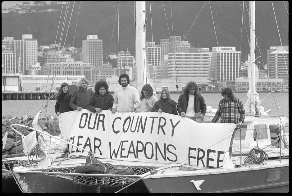 Nuclear-free New Zealand protestors