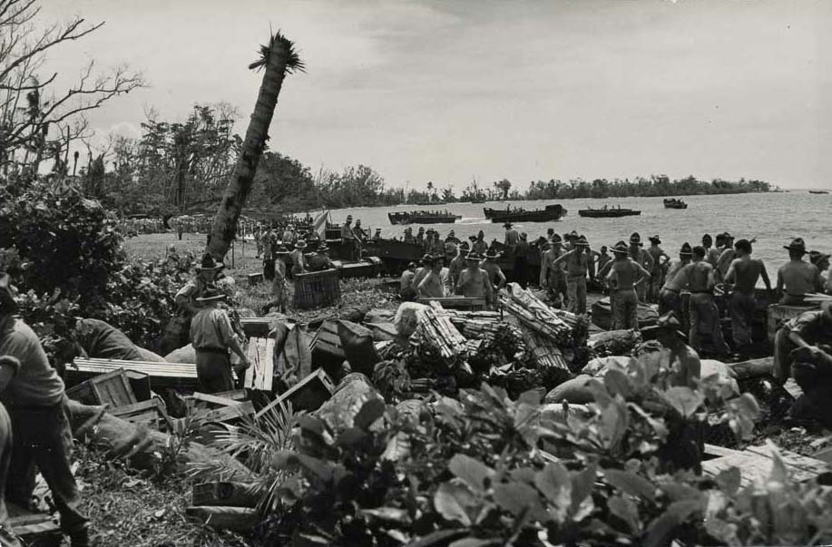 Arriving at Guadalcanal, 1943