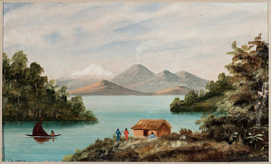 Lake Taupō painting