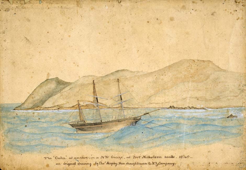 The <em>Cuba</em> at anchor, 1840