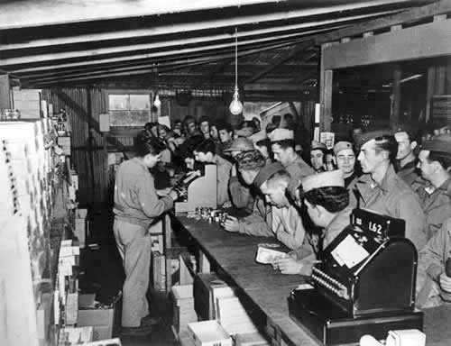 US forces at Camp McKay store
