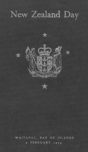 New Zealand Day 1974 souvenir booklet