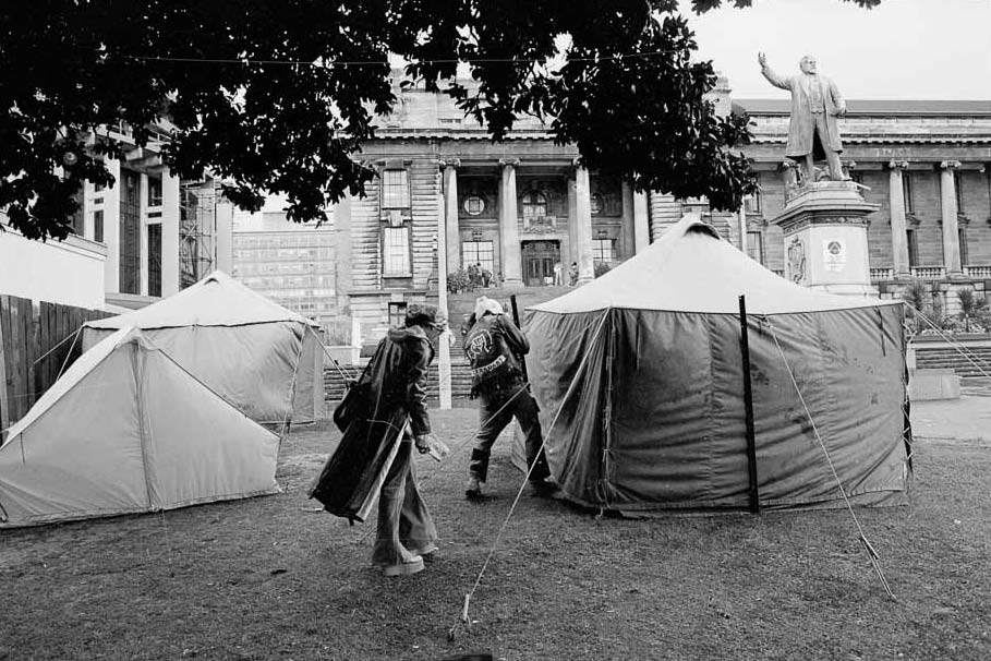 Tent embassy at Parliament, 1975