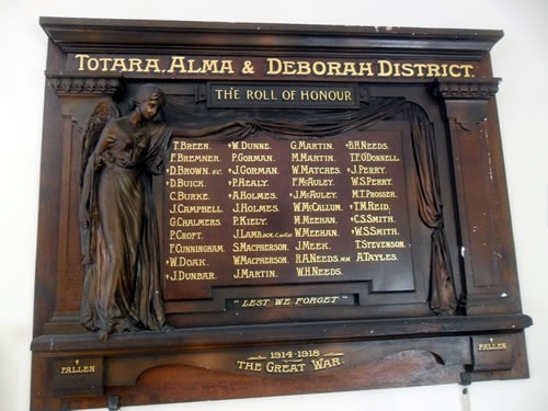 Totara memorial roll of honour boards