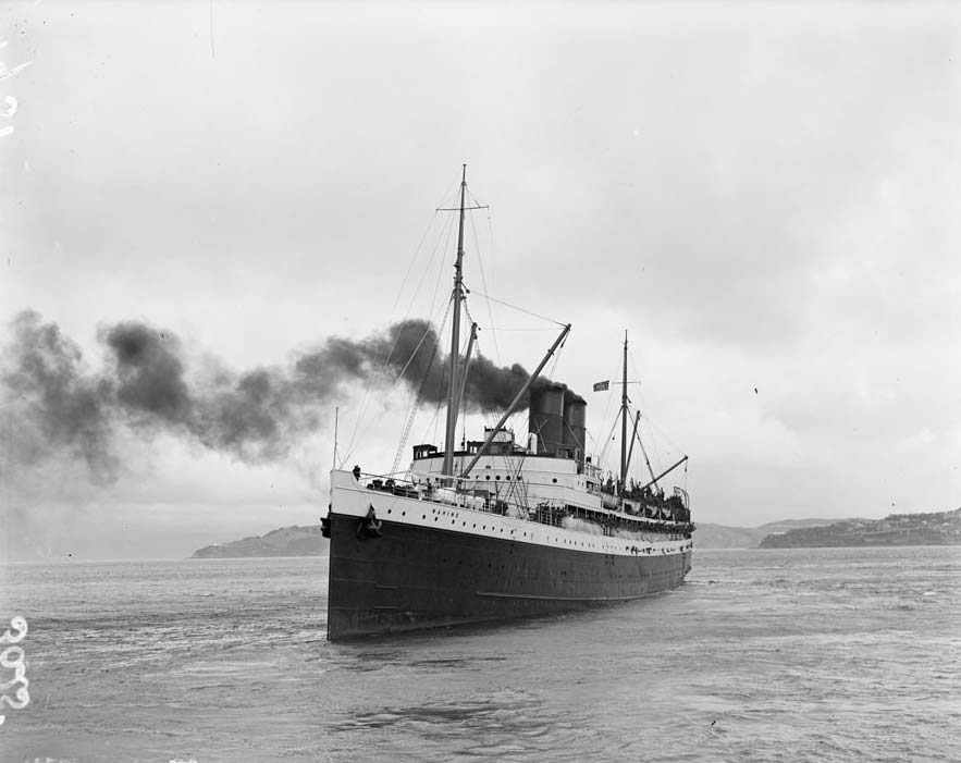 The first <em>Wahine</em> ferry in 1951