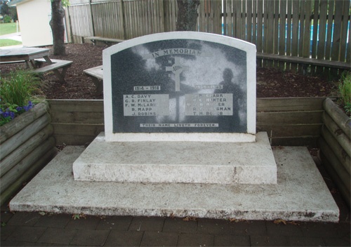 Waiau Pa First World War memorial