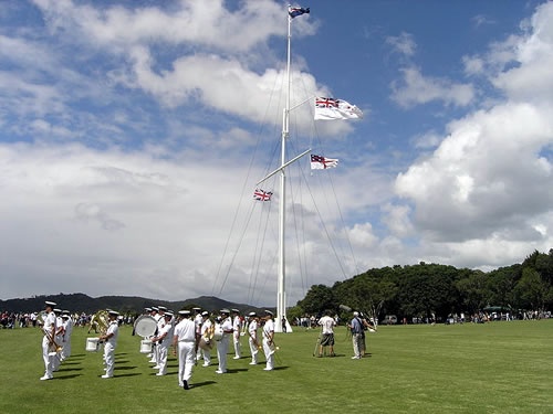 Flags flying on Waitangi Day