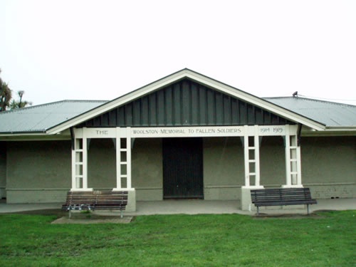 Woolston war memorial pavilion