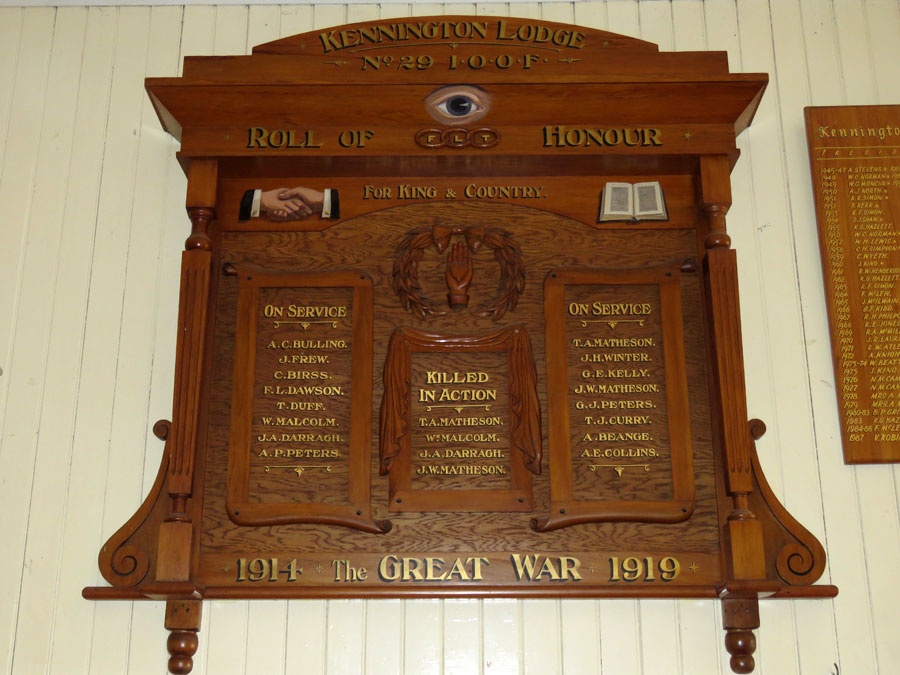 Kennington Lodge rolls of honour