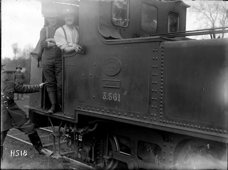 Locomotive at Louvencourt, 1918