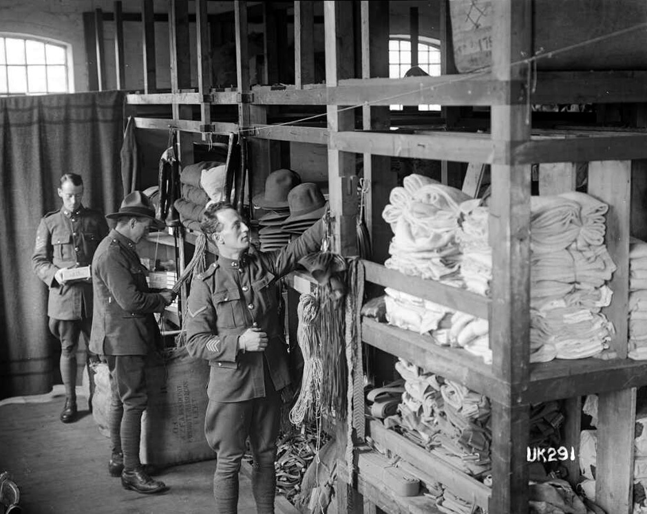Ordnance store during First World War