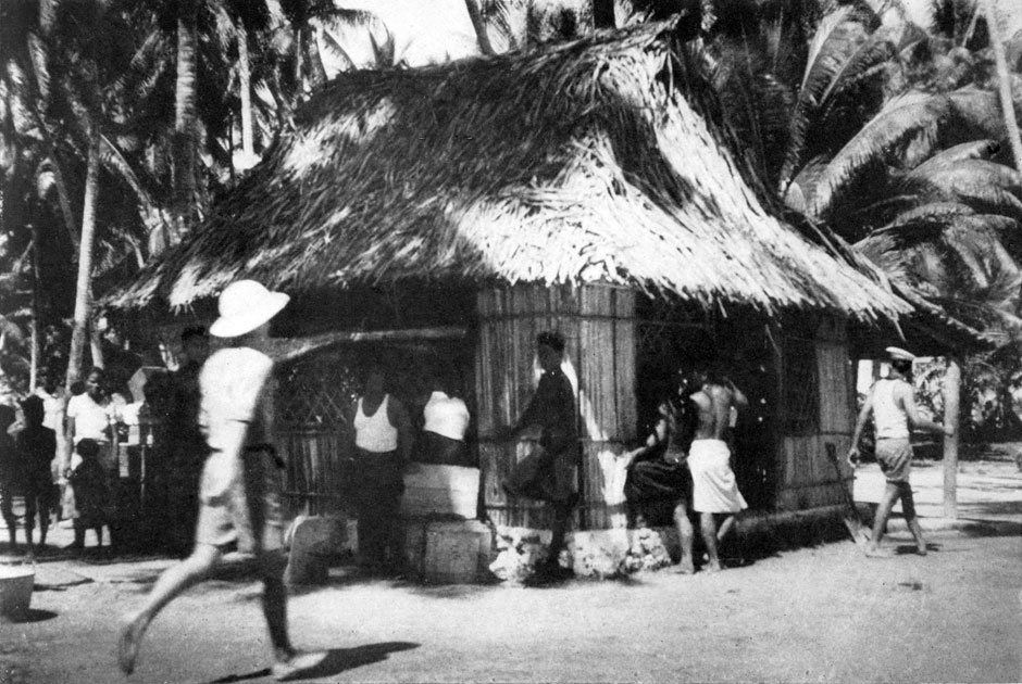 Coastwatching headquarters at Nukufetau, Ellice Islands, 1941