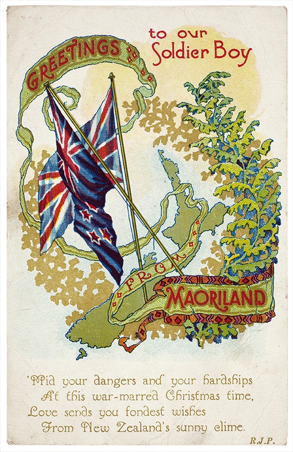 First World War Christmas Card Nzhistory New Zealand History Online