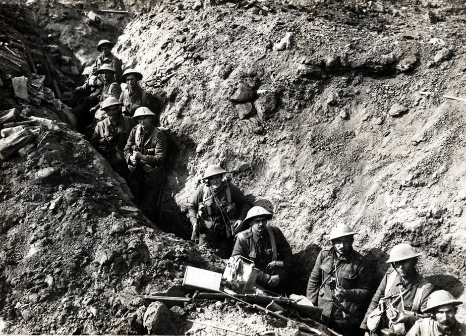 Auckland infantry in trench near Flers