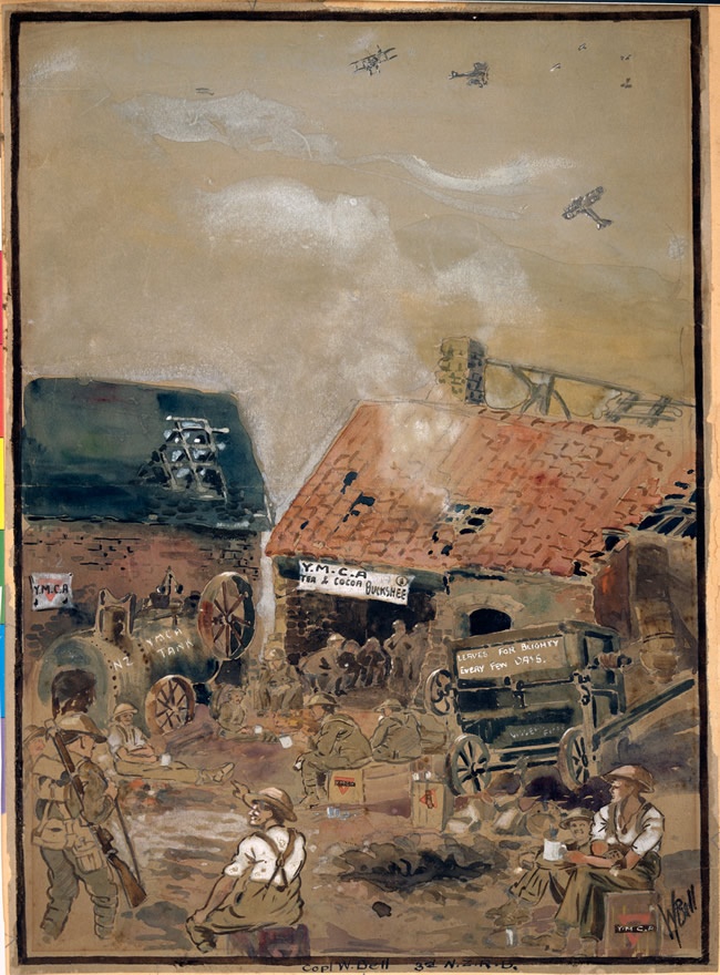 YMCA on the Somme painting