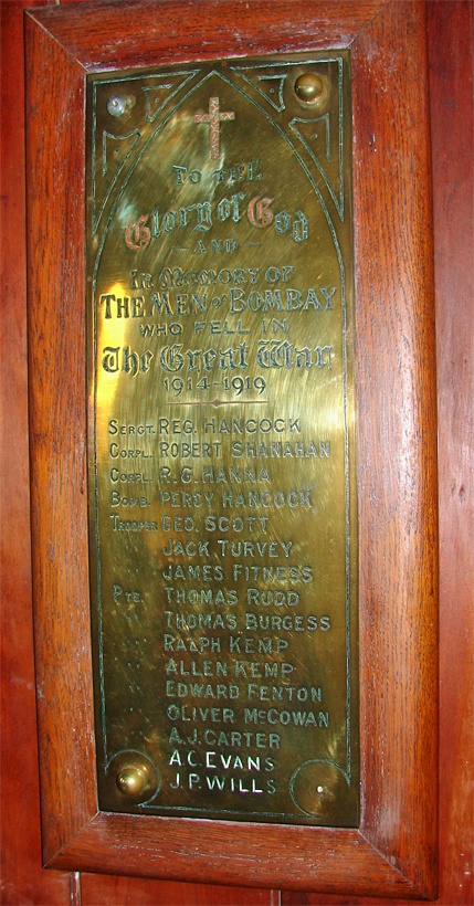St. Peter's in the Forest Roll of Honour