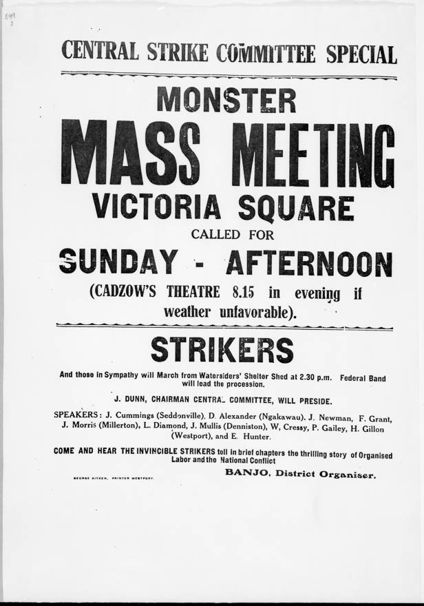 Victoria Square protest poster