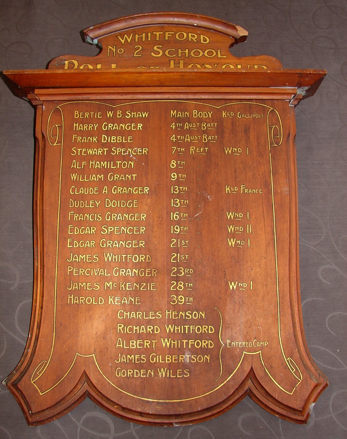 Whitford school roll of honour
