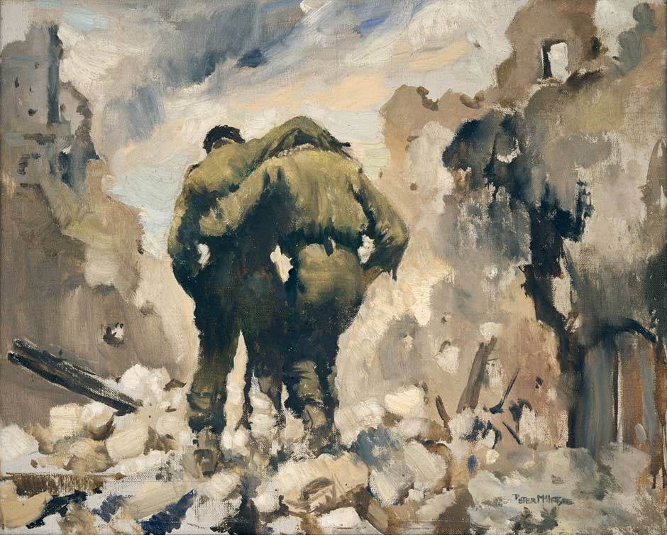 <em>Wounded at Cassino</em> by Peter McIntyre