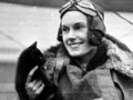 Jean Batten and Buddy the cat