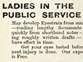 'Ladies in the public service'