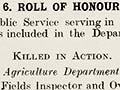 Roll of honour in <em>Public Service Official Circular</em>