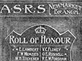 Newmarket railway workshops roll of honour board