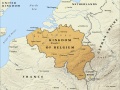 Map of the Kingdom of Belgium in 1914