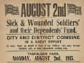 Fundraising poster for soldiers