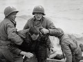 Helping the wounded, Omaha Beach on D Day