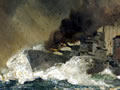 The <em>Achilles</em> attacks the <em>Graf Spee</em>