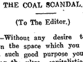 The coal scandal 
