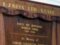 LJ Keys Ltd roll of honour board