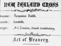 New Zealand Cross award notice