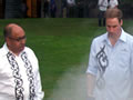 Prince William at Government House hāngī