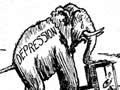 Pull together Depression cartoon, 1933