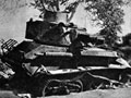 Destroyed British tank at Galatas