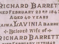 Grave of Richard and Rawinia Barrett 