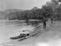 Bodies on the beach during Pacific war