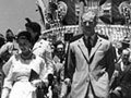 Royal couple outside Nelson Cathedral, 1954