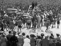 Queen welcomed at Forbury Park, Dunedin, 1954