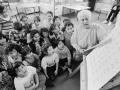 Māori language school class, 1991