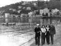 Americans with female friends at Oriental Bay